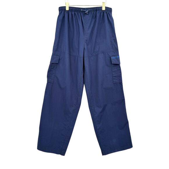Polo Sport Ralph Lauren Soft Shell Oversized Navy Casual Workout Pants - Picture 1 of 9